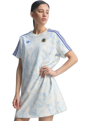 Adidas Argentina Originals Mini Καλοκαιρινό Αθλητικό Φόρεμα Γαλάζιο JZ6309