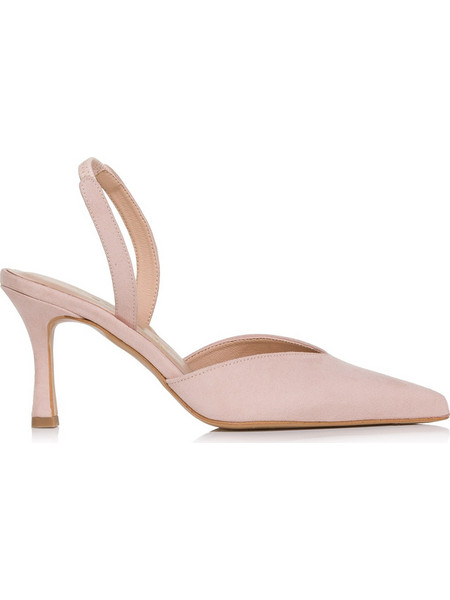Envie Shoes Γόβες Slingback Δερμάτινες με Λεπτό Ψηλό Τακούνι Nude E02-23640-90