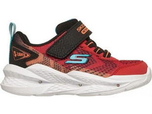 Skechers Παιδικά Sneakers με Φωτάκια Κόκκινα Μαύρα 401490N-RDBK