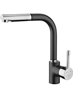 Teka ARK 938 23938120N Μπαταρία Κουζίνας Πάγκου Διπλής Παροχής Ανάμεικτη με Ντουζ Μαύρη