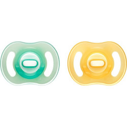 Tommee Tippee Ultra Light Night Ορθοδοντικές Πιπίλες Σιλικόνης Νυκτός 0-6m Κίτρινη Πράσινη 2τμχ