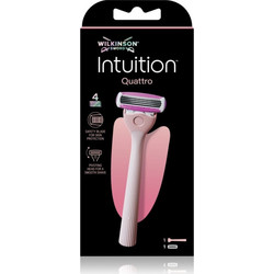 Wilkinson Sword Intuition Quattro Γυναικείο Ξυραφάκι με Ανταλλακτικές Κεφαλές με 4 Λεπίδες & Λιπαντική Ταινία 1τμχ