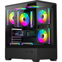 Darkflash C365 with 5 Fans Black Gaming Midi Tower Κουτί Υπολογιστή με Πλαϊνό Παράθυρο