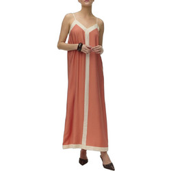 Vero Moda Midi Καλοκαιρινό Βραδινό Φόρεμα Μεταξωτό Πορτοκαλί 10329793
