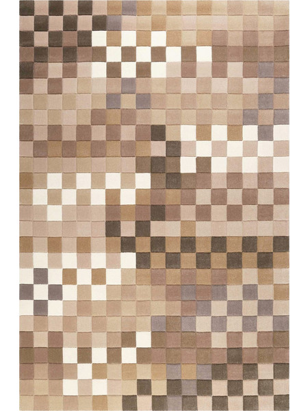 Esprit Pixel Χειροποίητο Χαλί Ορθογώνιο Μάλλινο 170x240cm Beige Brown