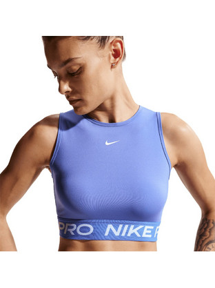 Nike Dri-FIT Pro Αθλητικό Μπουστάκι με Μέτρια Στήριξη Γαλάζιο FZ3615-570