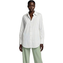 Helmi Μακρυμάνικο Γυναικείο Πουκάμισο Πολυεστέρα Mονόχρωμο Λευκό 57-02-000-2