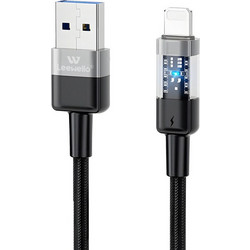 Leewello Lw-228 LED USB-A to Lightning Cable 1m Black