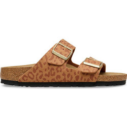 Birkenstock Arizona Syn Δερμάτινα Γυναικεία Σανδάλια Ανατομικά Καφέ 1031926