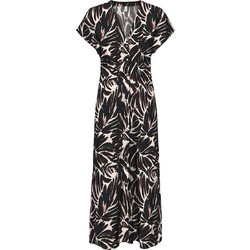 Only Mollie Midi Καλοκαιρινό Καθημερινό Φόρεμα Floral Μπεζ Μαύρο 15317842