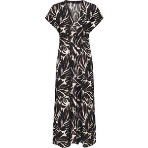 Only Mollie Midi Καλοκαιρινό Καθημερινό Φόρεμα Floral Μπεζ Μαύρο 15317842