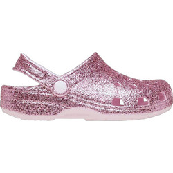 Crocs Classic Chunky Glitter Clog Παιδικά Παπούτσια Θαλάσσης για Κορίτσι Ανατομικά Ροζ Χρυσά 211939-6ZW