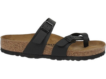 Birkenstock Mayari Δερμάτινα Γυναικεία Σανδάλια Ανατομικά Μαύρα 717910