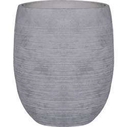 Woodwell Γλάστρα Στρογγυλή Τσιμεντένια Γκρι 35x39cm Ε6307,Β