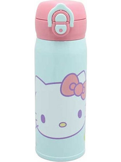 Gim Hello Kitty Παιδικό Παγούρι Θερμός Ανοξείδωτο BPA Free με Καλαμάκι Γαλάζιο 380ml