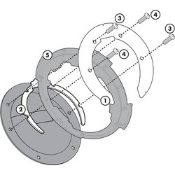 Givi BF02 Βάση Tanklock Μηχανής για BN 302 '15 / 600 '13-'17 / Brutale 675 '13-'15 / 800 '13-'15 / Cafe Racer 1130 '10 / 899 '10 / Daytona '06-'10