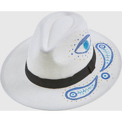 Verde Γυναικείο Καπέλο Fedora Ψάθινο Λευκό 05-0828