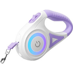 Rojeco Automatic Πτυσσόμενο Λουρί Σκύλου έως 35kg 5m Λευκό Λιλά