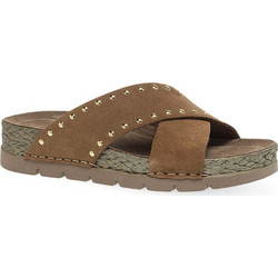 Parex Γυναικεία Σανδάλια Suede Ανατομικά Καφέ 11533130