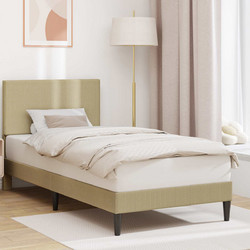 vidaXL Κρεβάτι Μονό Υφασμάτινο με Τάβλες 90x190cm 42027711