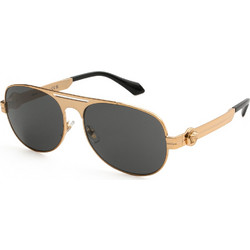 Versace VE2302 152387 Ανδρικά Γυαλιά Ηλίου Aviator Μεταλλικά Χρυσά με Μαύρο Φακό