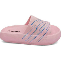 Jomix Γυναικείες Παντόφλες Καλοκαιρινές Flatforms Αντιολισθητικές Κολυμβητηρίου Ροζ WES260702
