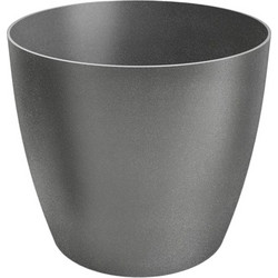 Don-Plast Aga Mat Γλάστρα Στρογγυλή Πλαστική Ανθρακί 25x22.9cm DA25-52