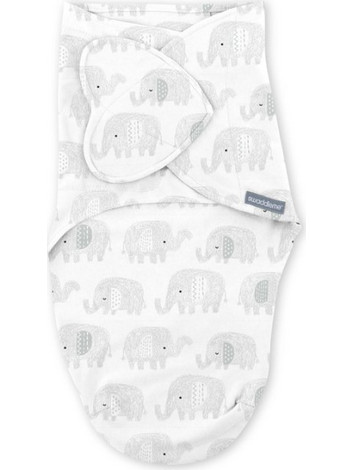 Ingenuity SwaddleMe Monogram Elephant Πάνα Φασκιώματος Λευκή