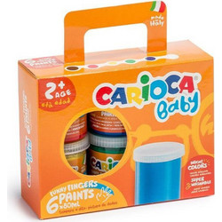Carioca Baby Σετ Δακτυλομπογιές 6x80ml 2τμχ 12605