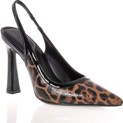 DKNY Γόβες Slingback Λουστρίνι με Χοντρό Ψηλό Τακούνι Μαύρες K3668423