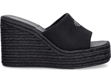 Calvin Klein Καλοκαιρινές Γυναικείες Πλατφόρμες Ψηλές Μαύρες HW0HW03282-0GJ