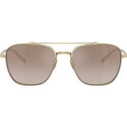 Oliver OV1349ST 5035Q1 Ανδρικά Γυαλιά Ηλίου Aviator Μεταλλικά Χρυσά με Καφέ Φακό