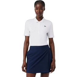 Lacoste Γυναικεία Μπλούζα Polo Κοντομάνικη Λευκή PF0081-001