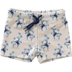 Fresk Monkey Αθλητικό Αντηλιακό UV Παιδικό Μαγιό Boxer για Αγόρι Λευκό Μπλε FR-SW6305-27