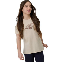 4F Παιδικό T-Shirt Κοντομάνικο Μπεζ 4FJWSS26TTSHF2885-83S