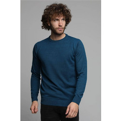 Double Ανδρική Πλεκτή Μπλούζα Πετρόλ KNIT-70A