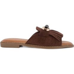 Seven Γυναικεία Σανδάλια Suede Καφέ W484W0011-504