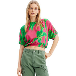 Desigual Garret Γυναικείο Καλοκαιρινό Crop Top Φούξια 23SWBW21-3022