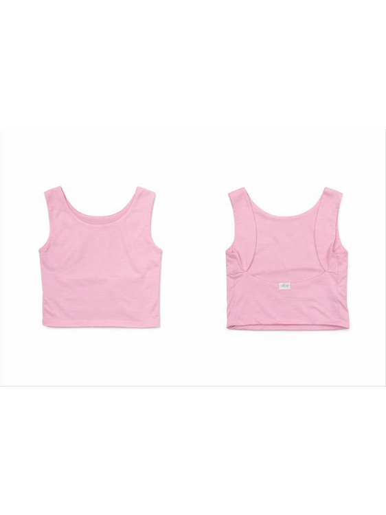 Alice Παιδικό Crop Top Αμάνικο Ροζ S26-A14031