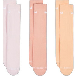 Nike Everyday Ανδρικές Κάλτσες Ψηλές Ροζ Σομόν Λιλά 3Pack HQ4335