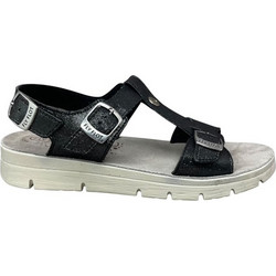 Fly Flot Δερμάτινα Γυναικεία Σανδάλια Ανατομικά Μαύρα 56F15ZS-6003