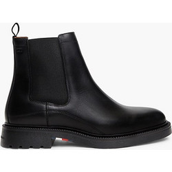 Tommy Hilfiger Ανδρικά Chelsea Μποτάκια Δερμάτινα Μαύρα FM0FM05966-BDS
