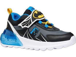 Geox Batman Παιδικά Sneakers με Φωτάκια Μαύρα Royal Blue J66LYA014CEC9221