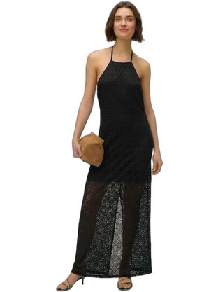 Vero Moda Midi Καλοκαιρινό Καθημερινό Φόρεμα Μαύρο 10341419