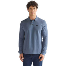 Wrangler Ανδρική Μπλούζα Polo Μακρυμάνικη Μπλε 112386874