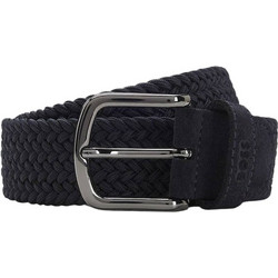 Hugo Boss Sash-WnE Ανδρική Ζώνη Υφασμάτινη Πλεκτή Ελαστική Μαύρη 50537169-401