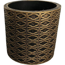 MarHome Κασπώ Τσιμεντένιο Μαύρο Χρυσό 14x13cm 06-20750