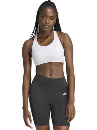Adidas D4T Workout Αθλητικό Μπουστάκι με Μέτρια Στήριξη & Αφαιρούμενη Ενίσχυση Λευκό KX9411