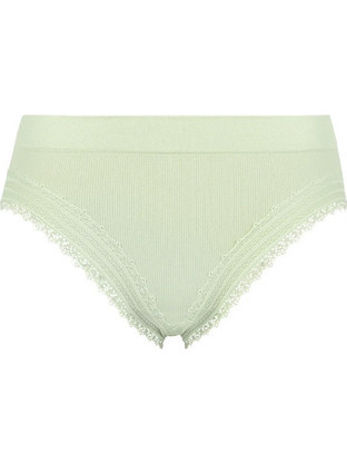 Sans Complexe Agathe Γυναικείο Slip με Δαντέλα Πράσινο Mint 60PAG98