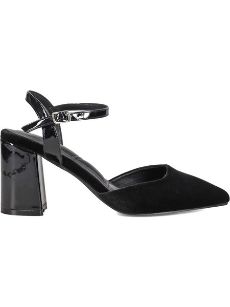 Migato Γόβες Slingback Λουστρίνι με Χοντρό Ψηλό Τακούνι Μαύρες 100049443-014